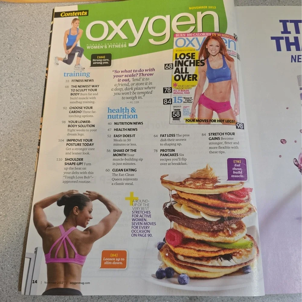 Oxygen Nov 2012 Magazine Veronique Morin Cover Womens 2012 Fitness Universe Week